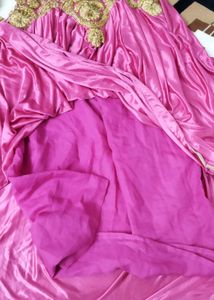 Stunning Pink Embroidered Ethnic Gown