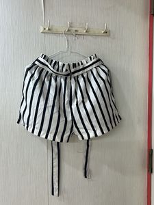 Striped High-Waisted Shorts