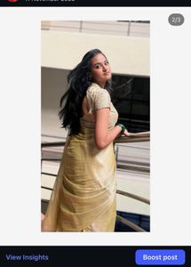 tissue cotton saree with color white-golden
