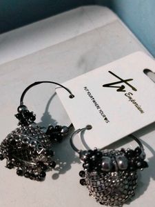 Oxidized Jhumka Earrings