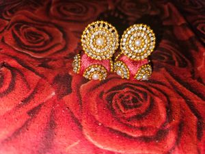 Red Silk Thread Earring