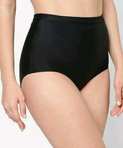 High-Waisted Black Bikini Bottom