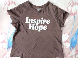 Brown "Inspire Hope" Graphic T-Shirt