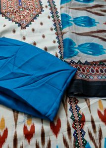 `Pure Masleen Cotton Ikat Print Suit ₹650 | Mirror