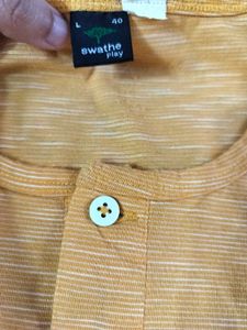 Men's Yellow Henley T-Shirt 💛👕