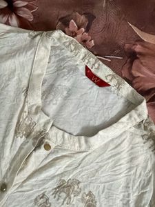 Elegant Elephant Print Kurta
