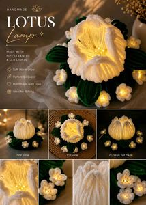 white flower lamp (pipe cleaner)