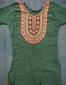 Green Colour Festive Kurti