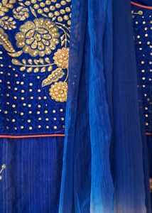 Royal Blue Embroidered dress