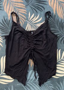 H&M Black Ruched Camisole Top