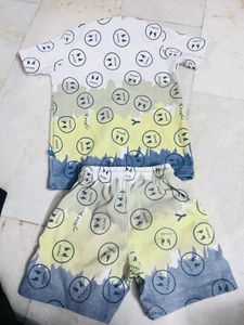 Cute Printed T-Shirt and Shorts Set