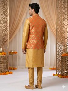 Men's Ethnic Kurta Set with Nehru Jacket