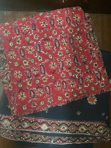Embellished Red Ethnic Suit Set