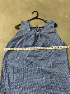 Blue Gingham Sleeveless dress