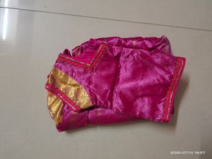 Pink Silk Pattu Pavadai/ Lehenga For 1 Yr