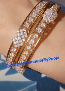 near to real Elegant CZ Bangles