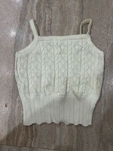 Cream Cable Knit Cami Top