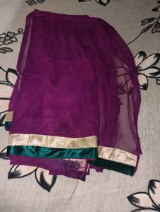 5 pieces readymade set stone work Purple Lehenga l