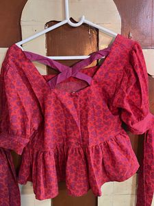 magenta pink tunic top