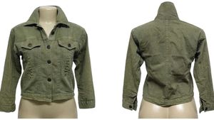 Olive Green Denim Jacket