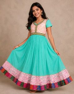 Beautiful Teal Anarkali Gown