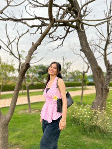 Pink Gingham Smocked Halter Top