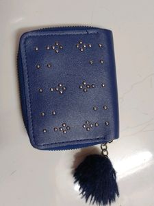 Stylish Black And Blue Everyday Wallet