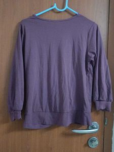 Twisted Front Purple Top