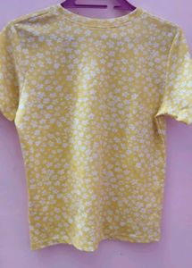 Yellow Floral Print Blouse