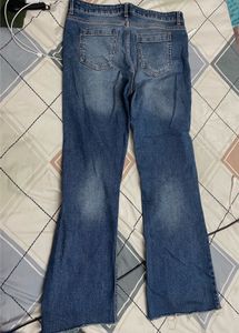 Flared Blue Denim Jeans