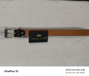 Mint Condition Stylish French Crown Leather Belt