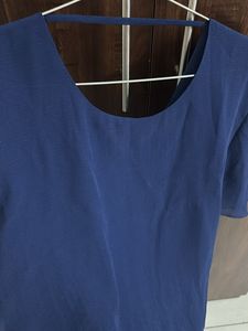 Stylish Blue Bell Sleeve Top