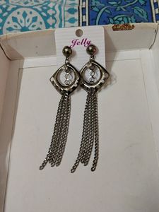 Black Metal Hanging Earrings