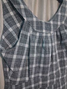 Charming Plaid Sleeveless Dress