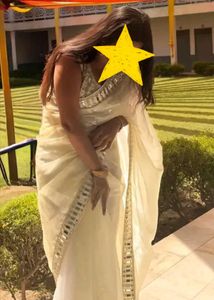 Elegant Off-White Silk Saree