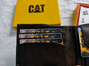 CAT LEATHER WALLET ( BROWN )