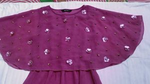 Beautiful Sequence Pattern Dress For 10-12 Girls