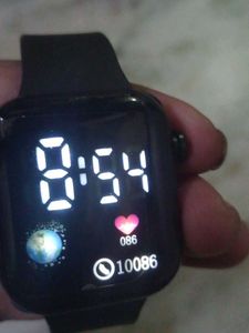 Digital LED Black Watch