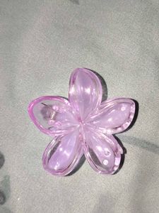 Purple Flower Hair Claw Clip