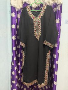 Embroidered Black Kurta Set