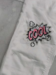 Cool Girls White Jeans with Patches