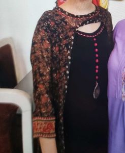 Elegant Long Kurta Set with Jacket