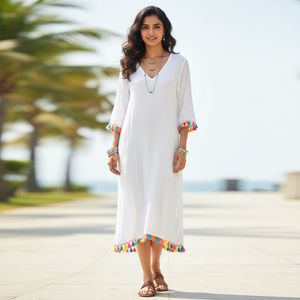 Boho White Dress