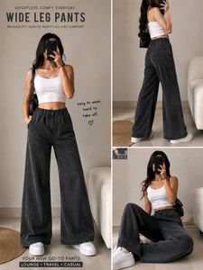 Wide leg Black Denim Jeans