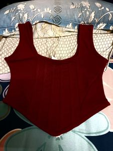 Maroon Corset Top
