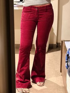 corduroy burgundy Bell Bottom Pants