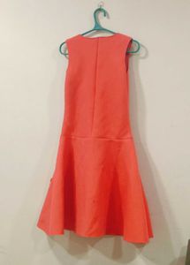 Chic Coral Fit &amp; Flare Dress