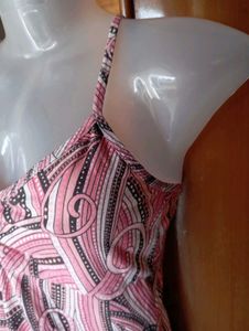 Pink Swirl Print Mini Dress