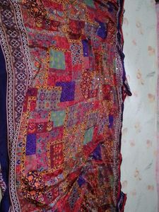 Embroidered Silk Saree with stones