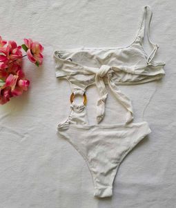 Chic One-Shoulder Cut-Out One-Piece Swimsuit